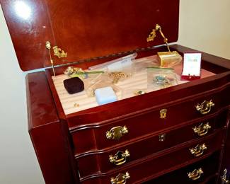 Cherry Jewelry Armoire, Costume Jewelry