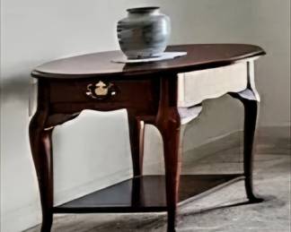 Vintage Cherry Queen Anne Side Table