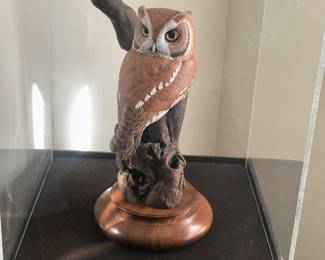 One of several beautiful wood carvings by Elias "Lee" Manos