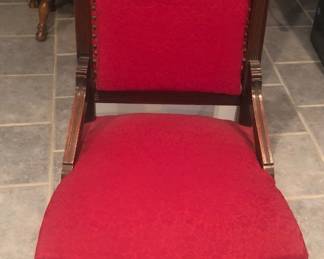 Circa 1880 Rennisance Revival Walnut Chair with casters 