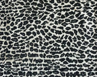 Lot 5: Leopard Print Rugs and Black Rubber Floor Mat