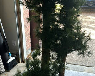 Lot 8: Artificial Pine Tree and Artificial Japanese-style Bonsai Tree