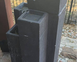 Lot 413: Concrete textured outdoor water fountain, 