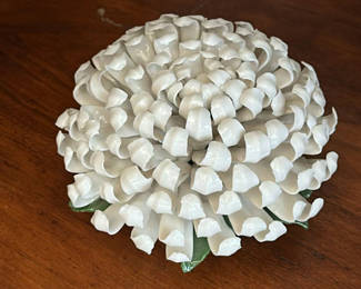 Lot 60: Decorative Ceramic Flower, Glass Bowl, and Succulent Planters