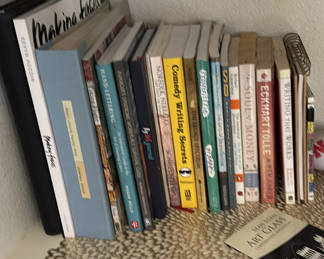 Lot 58: Assorted Craft Supplies, Art Books, and Puzzles