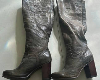Lot 228: Two Pairs of Knee-High Heeled Boots