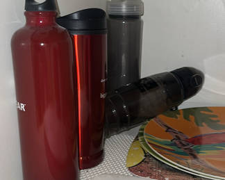 Lot 96: Reusable Water Bottles, Plates, Cups, and Food Storage Containers