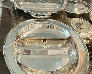 Lot 121: Assorted Silver Serving Platters