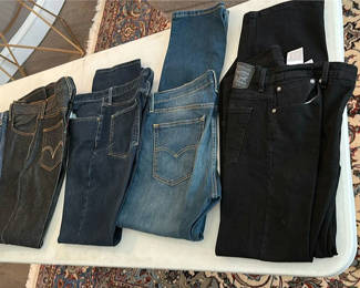 Lot 26: Assorted Denim Jeans and Black Pants