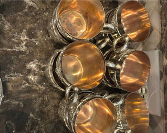 Lot 73: Six F.B. Rogers Silver on Copper Cups