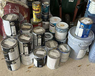 Lot 4: Assorted Paint and Wood Stain Cans 