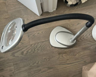 Lot 87: Flexible Floor Standing and Magnifying Lamps 