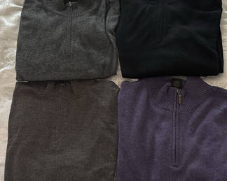 Lot 163: Four Saks Fifth Avenue Quarter-Zip Sweaters