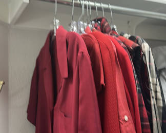 Lot 229: Assorted Red Tops and Jackets