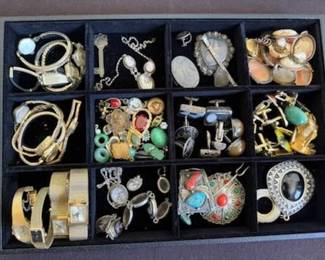 Some of the 1,000's of pieces of Fine Jewelry to Fabulous Vintage Costume, Necklaces to Earrings to Brooches to Tiffany to (Names like Napier's, Monet,Trifari, So Very Much More Jewelry to Follow!