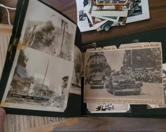 An Original U.S. MARINES Service Album "SEMPER FIDElLIS" loaded with Original Black and White Photographs covering from WWII from the AXIS TO SAIPAN