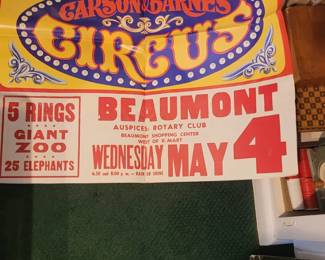 Original Carson and Barnes Circus Poster