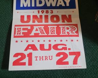 Circus Poster: Billy Burr's FUN-O-RAMA MIDWAY 1983 UNION FAIR