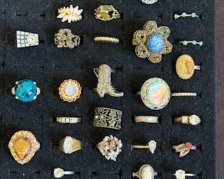 Some of the 1,000's of pieces of Fine Jewelry to Fabulous Vintage Costume, Necklaces to Earrings to Brooches to Tiffany to (Names like Napier's, Monet,Trifari, So Very Much More Jewelry to Follow!