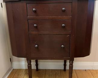 Vintage Martha Washington Wooden Sewing Cabinet