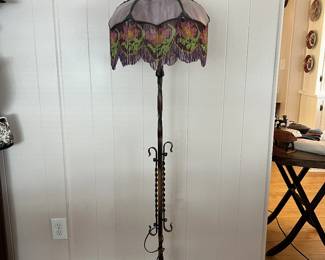 Tiffany-style stained glass floor lamp