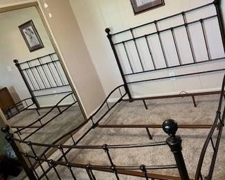 Vintage Sleigh Metal Bed