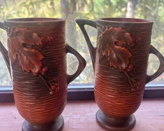 Roseville Bushberry Vases