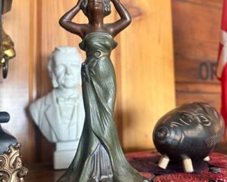 Bronze Art Nouveau Candle Holder
