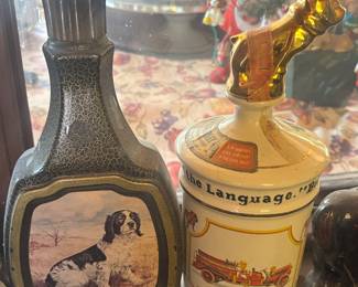 Dog Themed Vintage Liquor Bottles