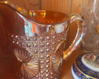 Carnival Glass Pitcher