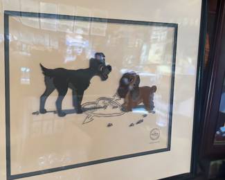 Limited Edition Lady and the Tramp Framed Art
