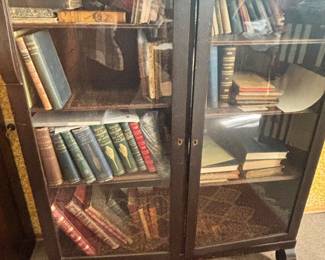 Antique Glass and Wood Cabinet