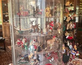 Rotating Display Cabinet and Ornaments