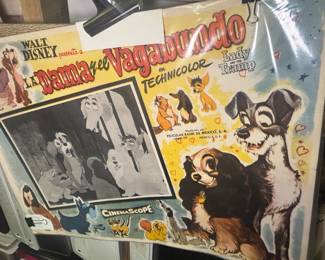Mexican Movie Poster for the 1955 Lady and the Tramp Disney Movie