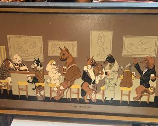 Framed 'Bar Hounds' Print