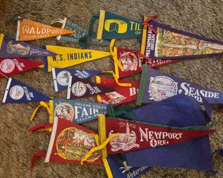 Vintage 1950's Souvenir Pennants - Oregon (This is just a sampling)