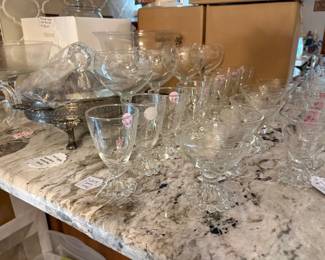 Princess House Etched Glassware 