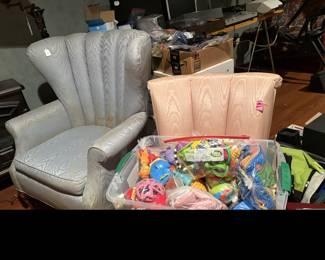 Baby Toys and two Project Chairs 