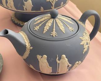 Large Wedgwood Collection (Trays, Teacups, Tea Set W/ Sugar & Creamer, Trinket Boxes, Bowls, Plates, Ashtrays, Candlestick Holders, Etc.)