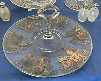 Silver Trimmed Handled Plate