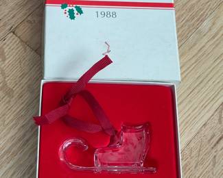 Orrefors Crystal Christmas Ornament W/ Box Collection