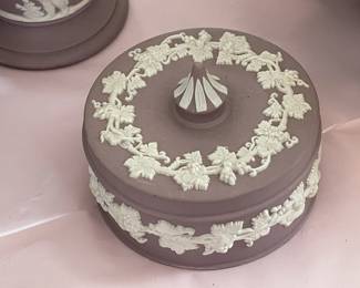 Large Wedgwood Collection (Trays, Teacups, Tea Set W/ Sugar & Creamer, Trinket Boxes, Bowls, Plates, Ashtrays, Candlestick Holders, Etc.)