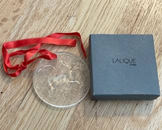 Lalique Crystal Christmas Ornament W/ Box Collection
