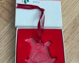 Orrefors Crystal Christmas Ornament W/ Box Collection