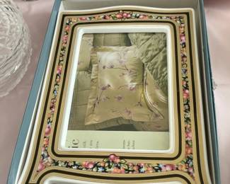 Large Wedgwood Collection (Trays, Teacups, Tea Set W/ Sugar & Creamer, Trinket Boxes, Bowls, Plates, Ashtrays, Candlestick Holders, Etc.)