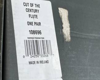 Waterford Crystal "Cut Of The Century" Pair Of Flute Glasses W/ Box