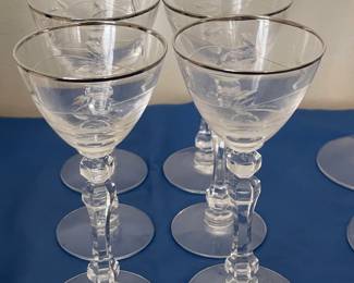 Silver Trimmed Glassware