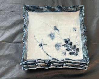 Asian Motif Sushi Square Dishes