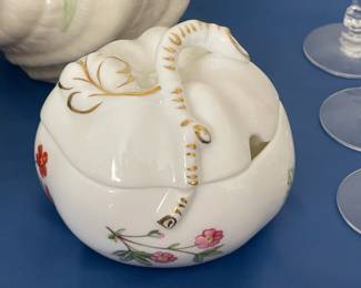 Covered Pumpkin Sugar Bowl By Minton
