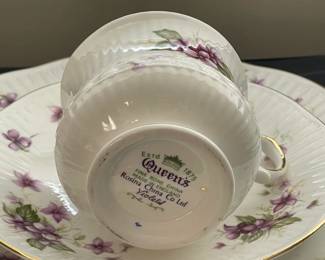 "Violets" Teacup Set By Rosina China Co.